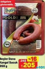 BEŞLER DANA KANGAL SUCUK 350 G